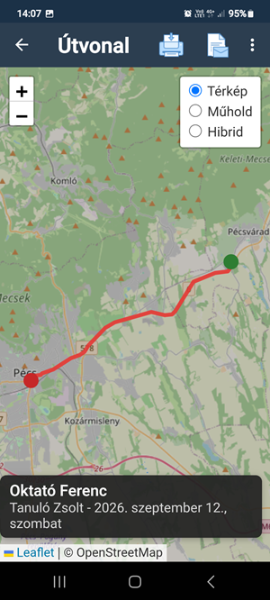DepoGPS vezet&eacute;s v&eacute;ge ut&aacute;n t&eacute;rk&eacute;p